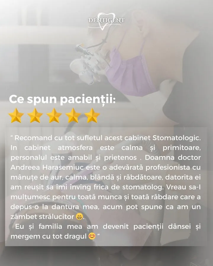 Dentigent — Testimonial pacient 5 stele